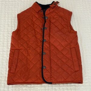 Kids Class Club Quilted Vest in Burnt Orange